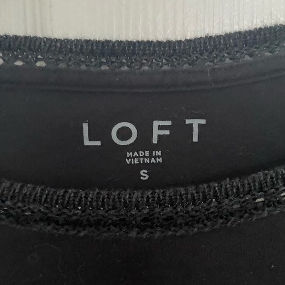 Loft Short Sleeved Top with crochet/lace embellishment on the sleeves - Picture 3 of 3